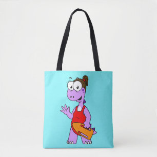 Tote Bag Illustration D'Un Gardien À Vie Tyrannosaurus Rex.