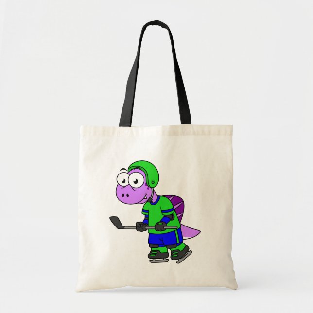Tote Bag Illustration D'Un Joueur De Spinosaurus. (Devant)