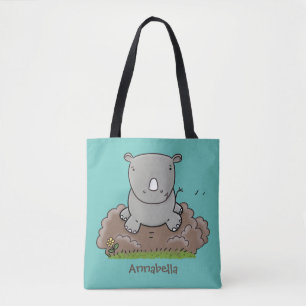 Tote Bag Illustration d'un petit rhinocéros