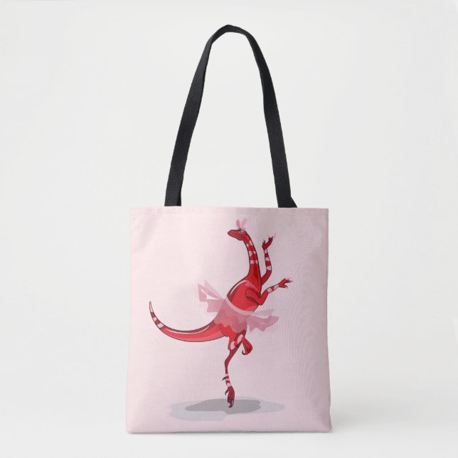 Tote Bag Illustration D'Un Raptor Danseur Ballerina. (Devant)