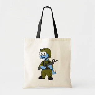 Tote Bag Illustration D'Un Soldat De Stegosaurus.