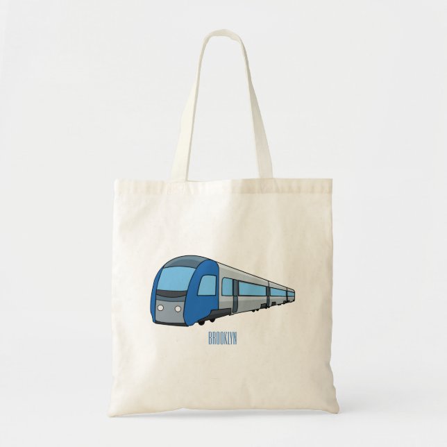 Tote Bag Illustration d'un train électrique (Devant)