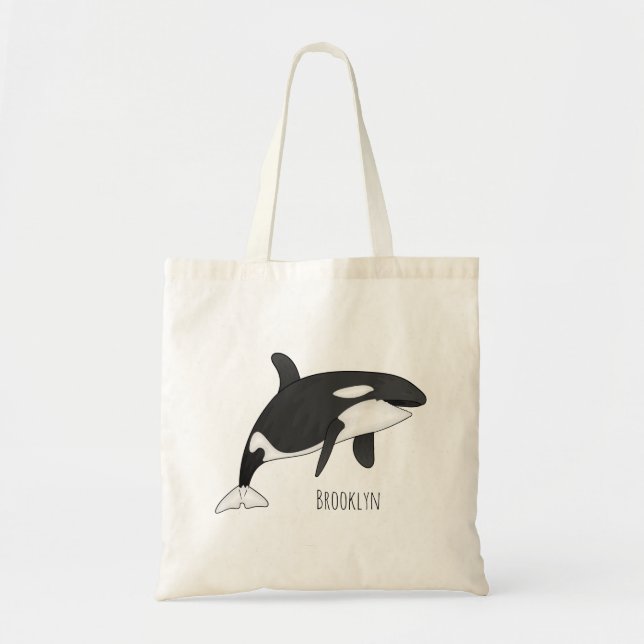 Tote Bag Illustration d'une baleine tueuse (Devant)