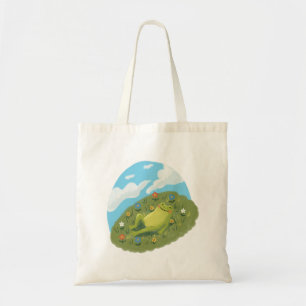 Tote Bag Illustration d'une grenouille fantaisiste se déten