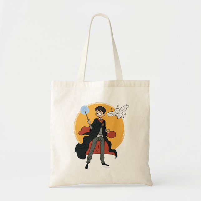 Tote Bag Illustration HARRY POTTER™ et Hedwig (Devant)