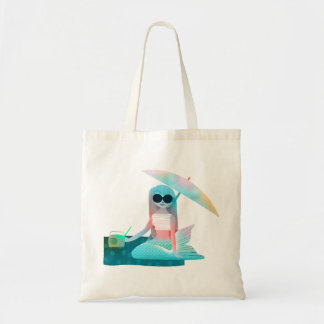 Tote Bag Illustration mignonne du jour des sirènes sur la