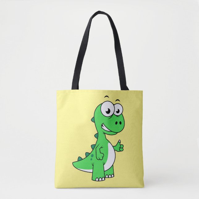 Tote Bag Illustration Mignonne Du Tyrannosaurus Rex. 2 (Devant)