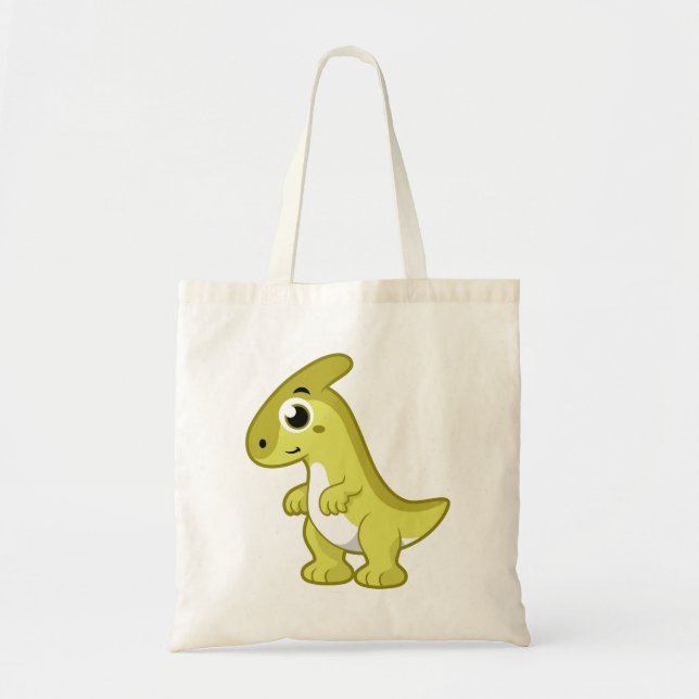 Tote Bag Illustration Mignonne D'Un Parasaurolophus Dinosau (Devant)