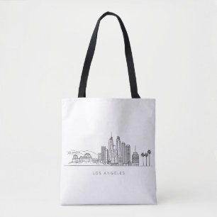 Tote Bag Illustration minimaliste de la skyline de Los Ange