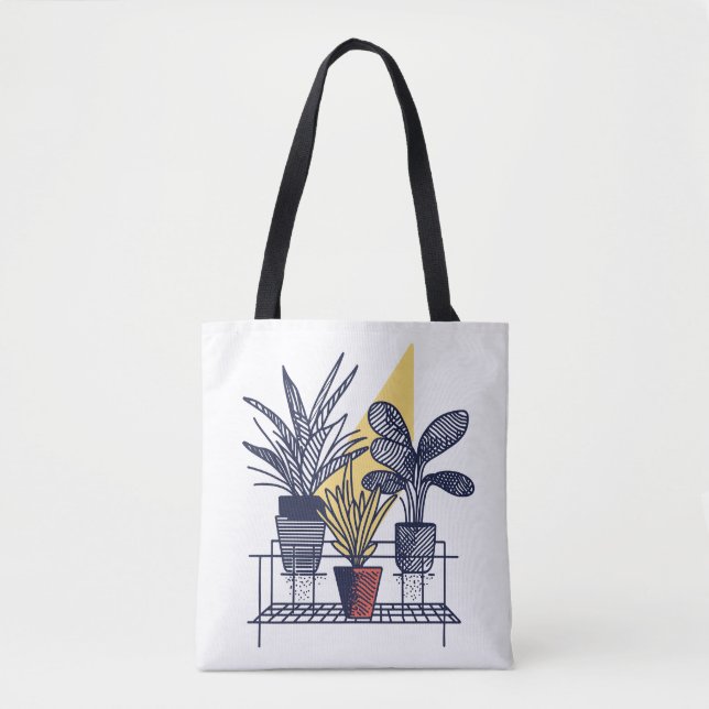Tote Bag Illustration moderne du Plante intérieur botanique (Devant)