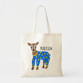 Tote Bag Illustration personnalisée portant un pyjama de ch