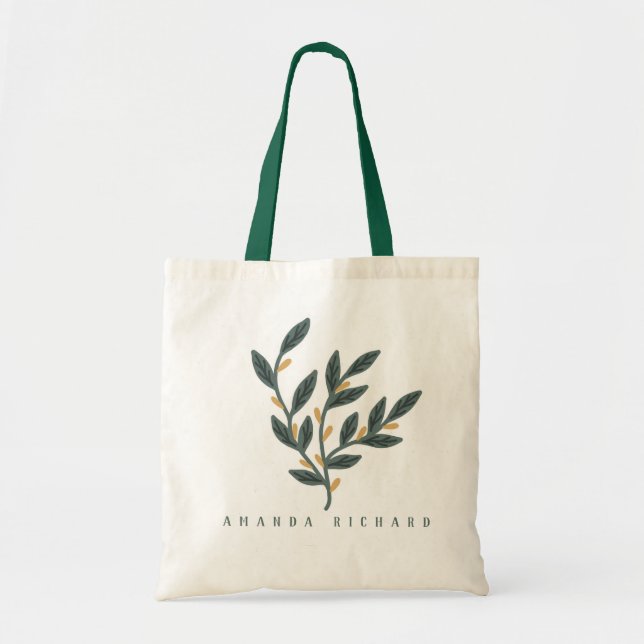 Tote Bag Illustration plante feuille (Devant)