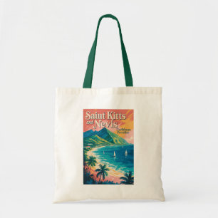 Tote Bag Illustration Rétro du Paysage de Saint-Christophe-