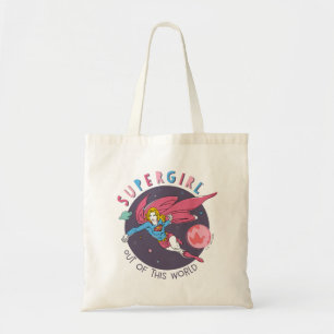 Tote Bag Illustration Supergirl volant vers le haut