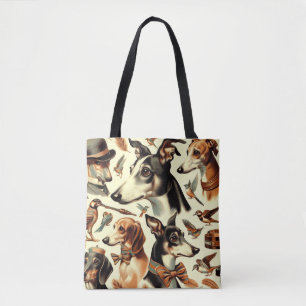 Tote Bag Illustration vintage de Greyhound