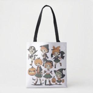 Tote Bag Illustration vintage d'enfants en costume pour Hal