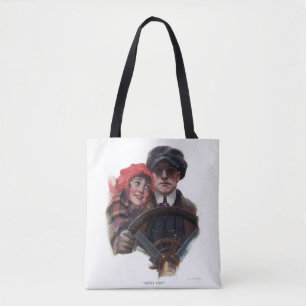 Tote Bag Illustration vintage d'hiver romantique pour voitu