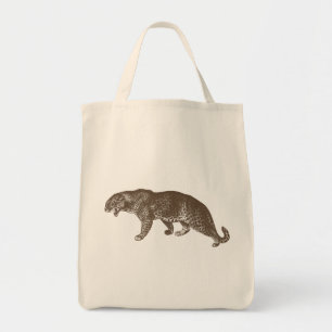Tote Bag Illustration vintage du léopard