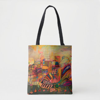 Tote Bag Image abstraite avec des couleurs lumineuses