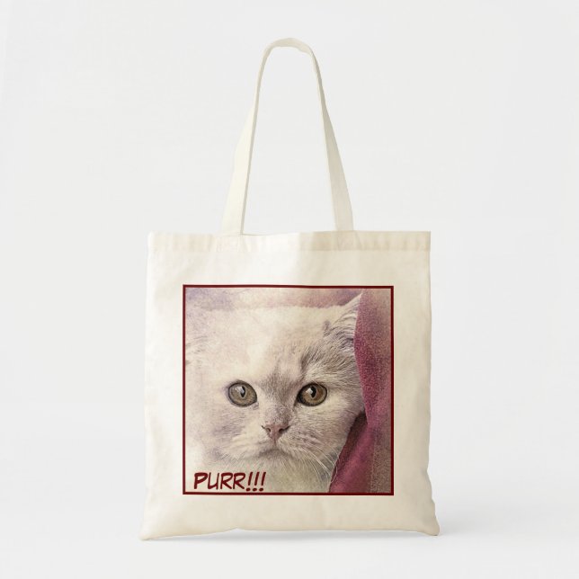 Tote Bag Image de chat de gros plan adorable (Devant)