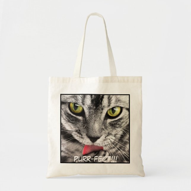 Tote Bag Image de chat de gros plan adorable (Devant)