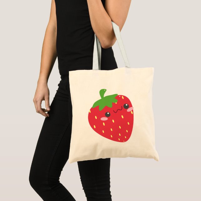 Tote Bag Image de la fraise Cute Chibi (Devant (produit))