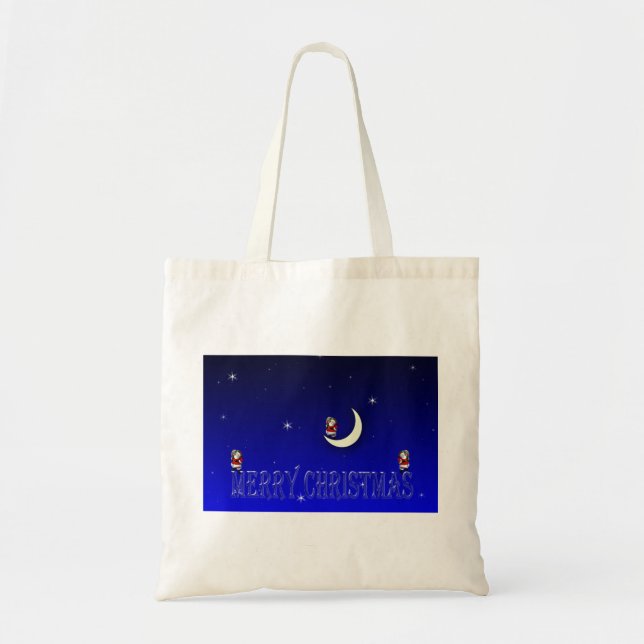 Tote Bag Image de Noël sur Bugdet fourre-tout (Devant)