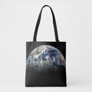 Tote Bag Image Mosaïque De La Planète Terre Avec 3 Ouragans