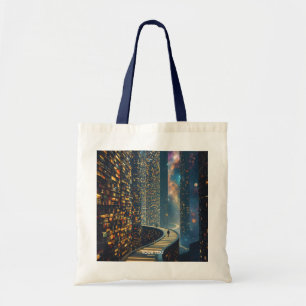 Tote Bag Imaginaire Belle Bibliothèque Escaliers Espace