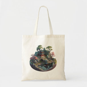 Tote Bag Imaginaire chinois mignon paysage 3D Budget Fourre