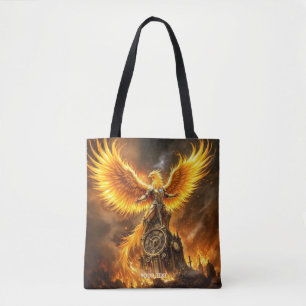Tote Bag Imaginaire Cute Steampunk Flames Phoenix