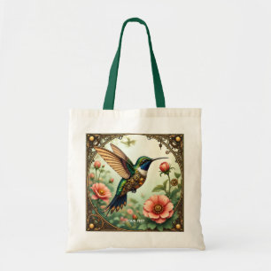 Tote Bag Imaginaire Cute Steampunk Fleurs d'oiseaux