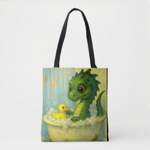 Tote Bag Imaginaire de bain bulle de serpent de mer de bébé