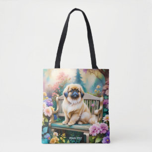 Tote Bag Imaginaire Mignonne Petites Fleurs de Chien