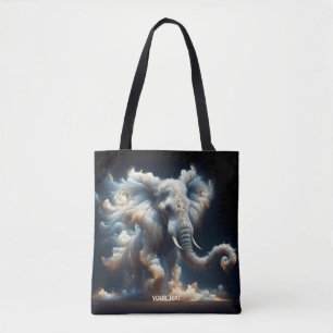 Tote Bag Imaginaire Mignons Nuages Eléphant Fumée