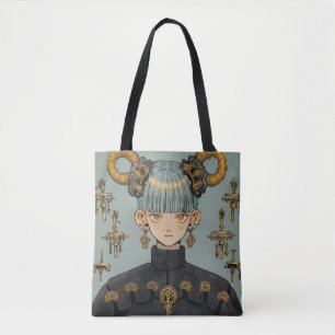 Tote Bag Imaginaire Steampunk Ornate Anime Girl