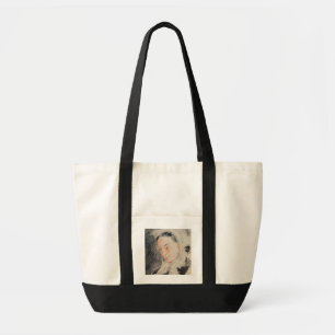 Tote Bag Impératrice Eugénie (craie noire et rouge)