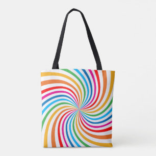 Tote Bag Impression arc-en-ciel élégante