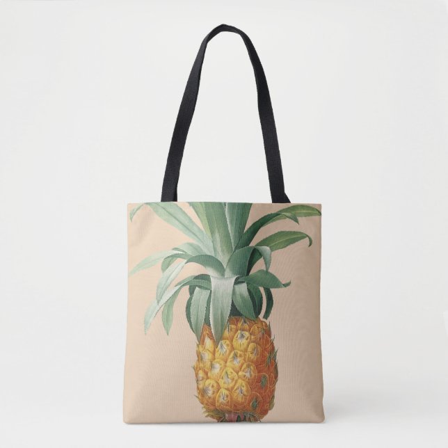 Tote Bag Impression botanique vintage d'ananas (Devant)