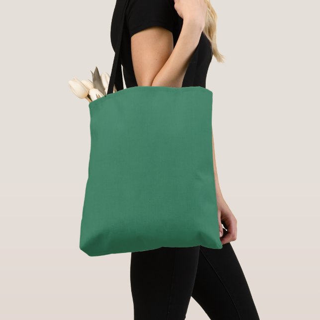 Tote Bag Impression couleur vive verte shamrock (De près)