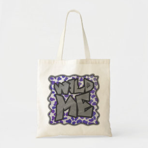 Tote Bag Impression dalmate violet et blanche