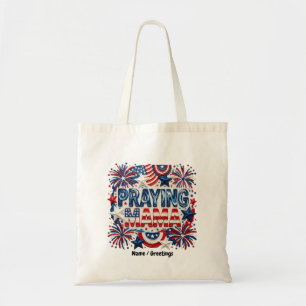 Tote Bag Impression d'art patriotique de Maman priante Rou