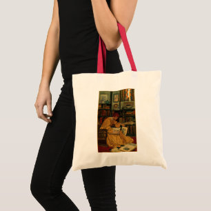 Tote Bag Impression d'art pour amateur de livres anciens   