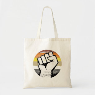 Tote Bag Impression de cercle de poing de fierté d'ours