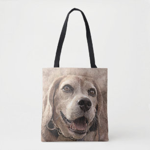 Tote Bag Impression de chien Abstrait