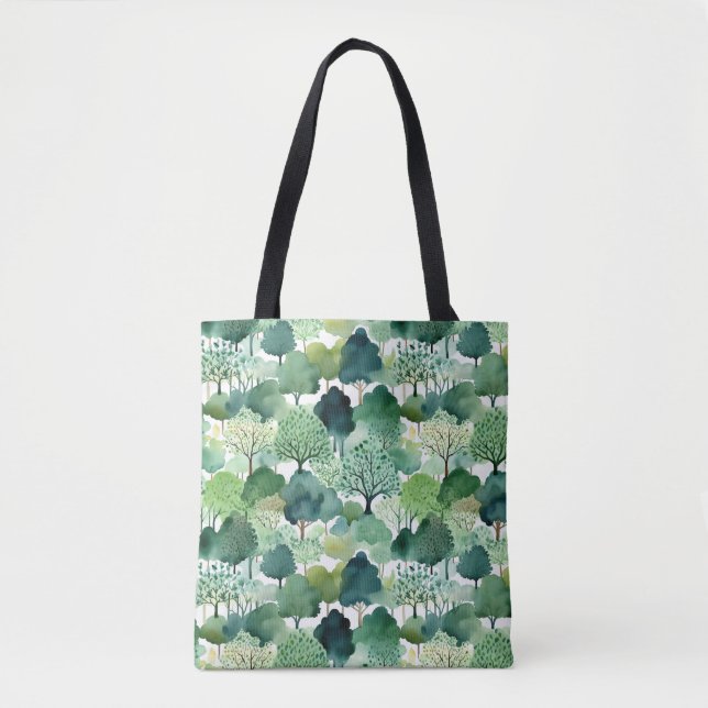 Tote Bag impression de l'arborescence aquarelle (Devant)