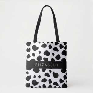Tote Bag Impression De Vache, Spots De Vache, Noir Et Blanc