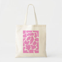 Impression minimaliste de vache rose