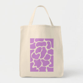 Tote Bag Impression minimaliste de vache violette