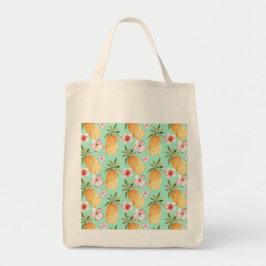 Tote Bag Impression rétro tropicale sur l'arrière - plan à